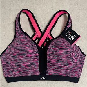 VSX 36DD NWT Incredible  Victoria's Secret Pink Black maximum support sport Bra